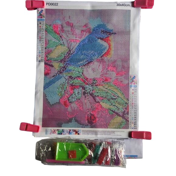 DIY 5D Diamond Painting Blue Bird PD0022 NEW - Picture 4 of 4